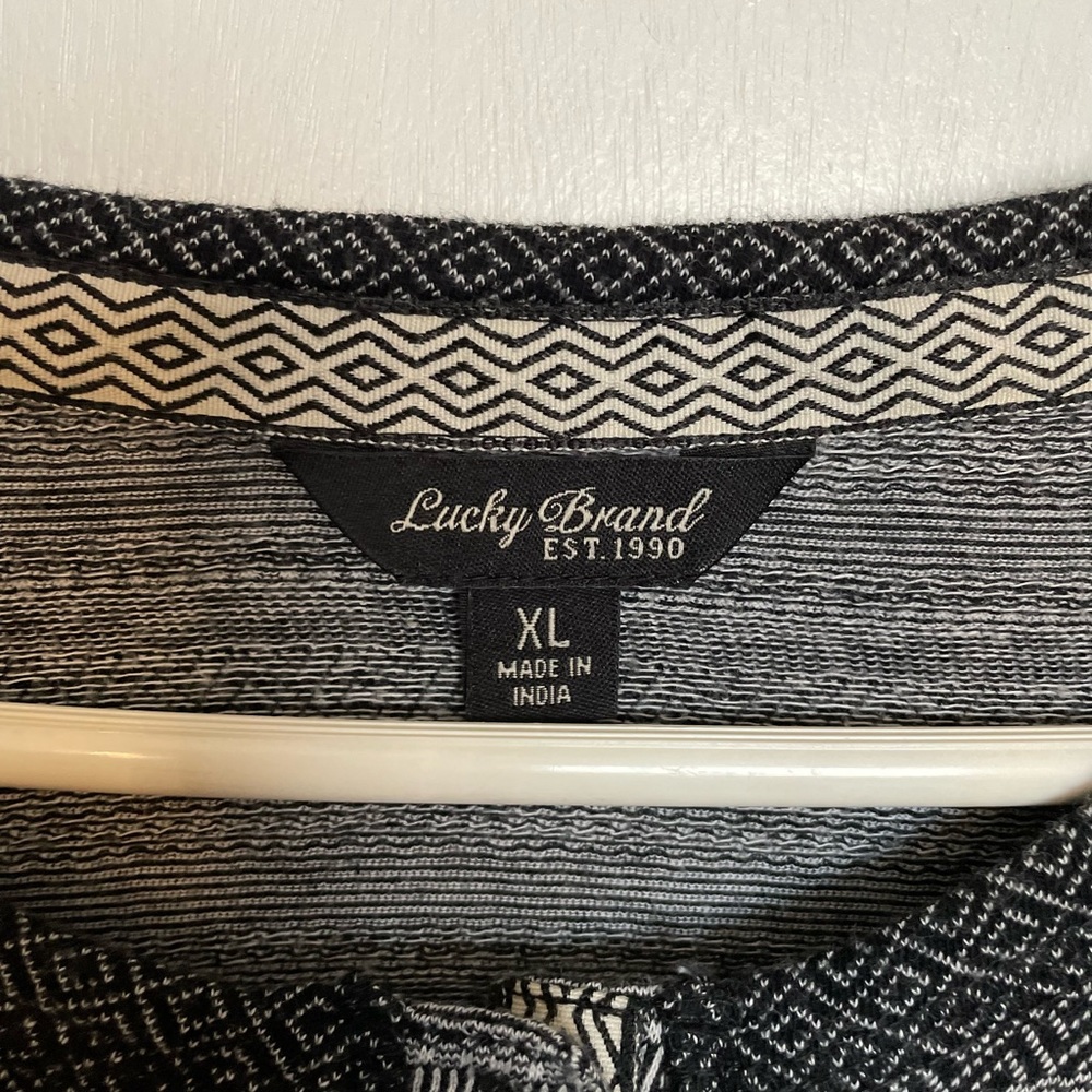 Lucky Brand Soft Ikat Henley - Size XL - Picture 6 of 10